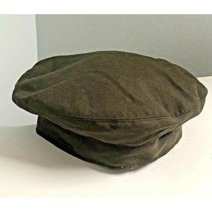 VINTAGE MILITARY CROWN SERVICE CAP BERET SIZE 6 7/8 GREEN 100% POLY/WOOL MC2212